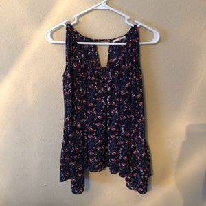 Cold shoulder floral top